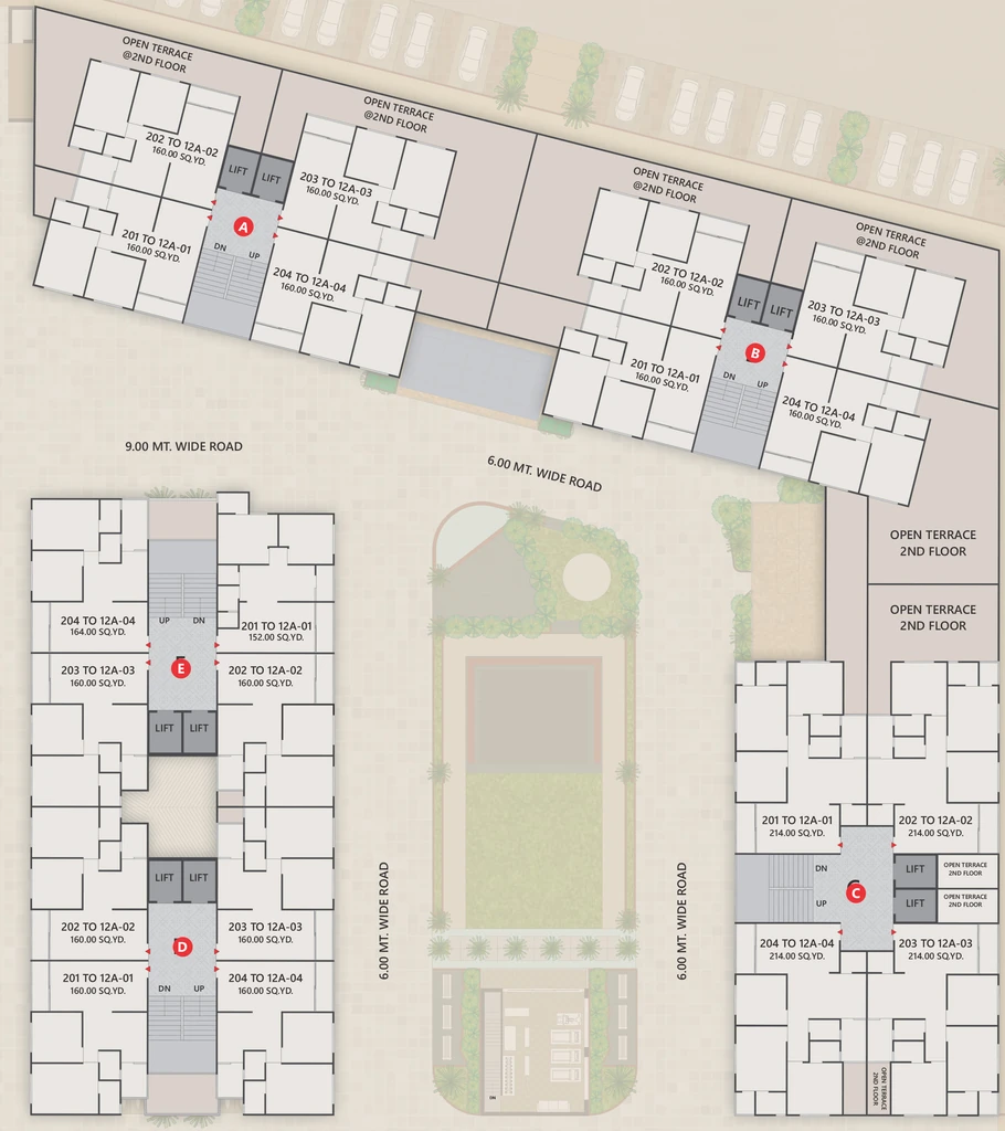 Floor Plan of Vincitore Valley in Hathijan, Ahmedabad - Image 409268