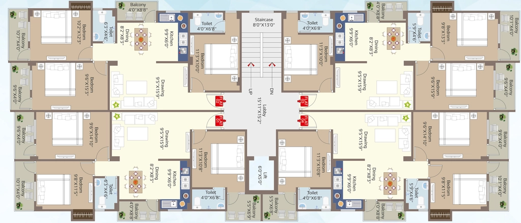 Floor Plan of Arika Kanak Regency in Danapur, Patna - Image 415203