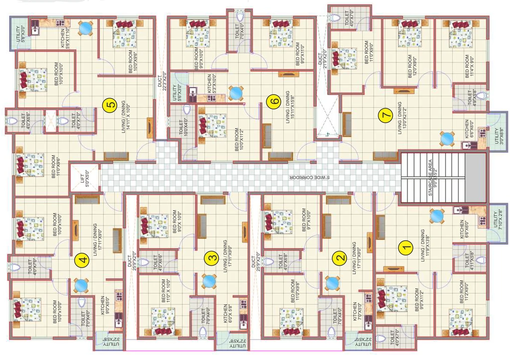 Floor Plan of Aspen Gold in Bommanahalli, Bangalore - Image 409581