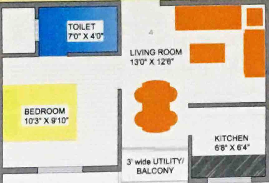 1 BHK Flat in Gravity Residency in Bommanahalli, Bangalore - Image 920945