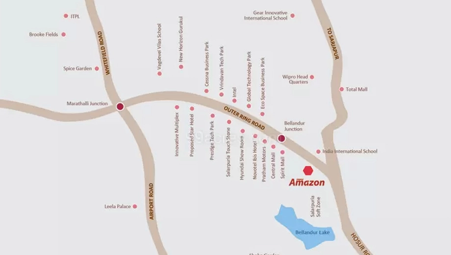 Location of SRR Sindhu Amazon in Bellandur, Bangalore - Image 409619