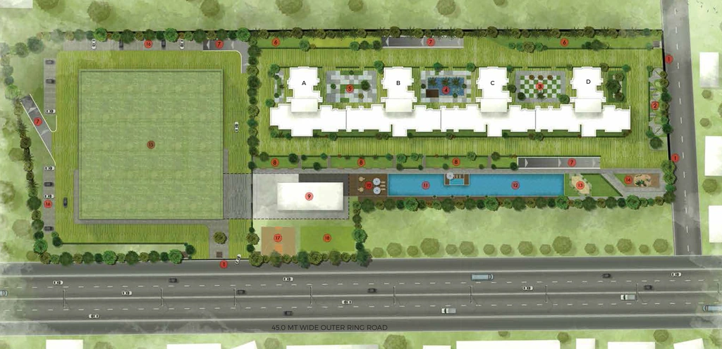 Master Plan of The Advantage Raheja Pebble Bay in Bommanahalli, Bangalore - Image 409606