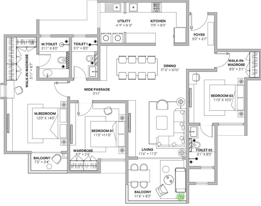 3 BHK Flat in Assetz Muse and Maison in Sarjapur, Bangalore - Image 920924