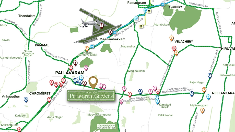 Location of Prestige Pallavaram Gardens - Image 409389