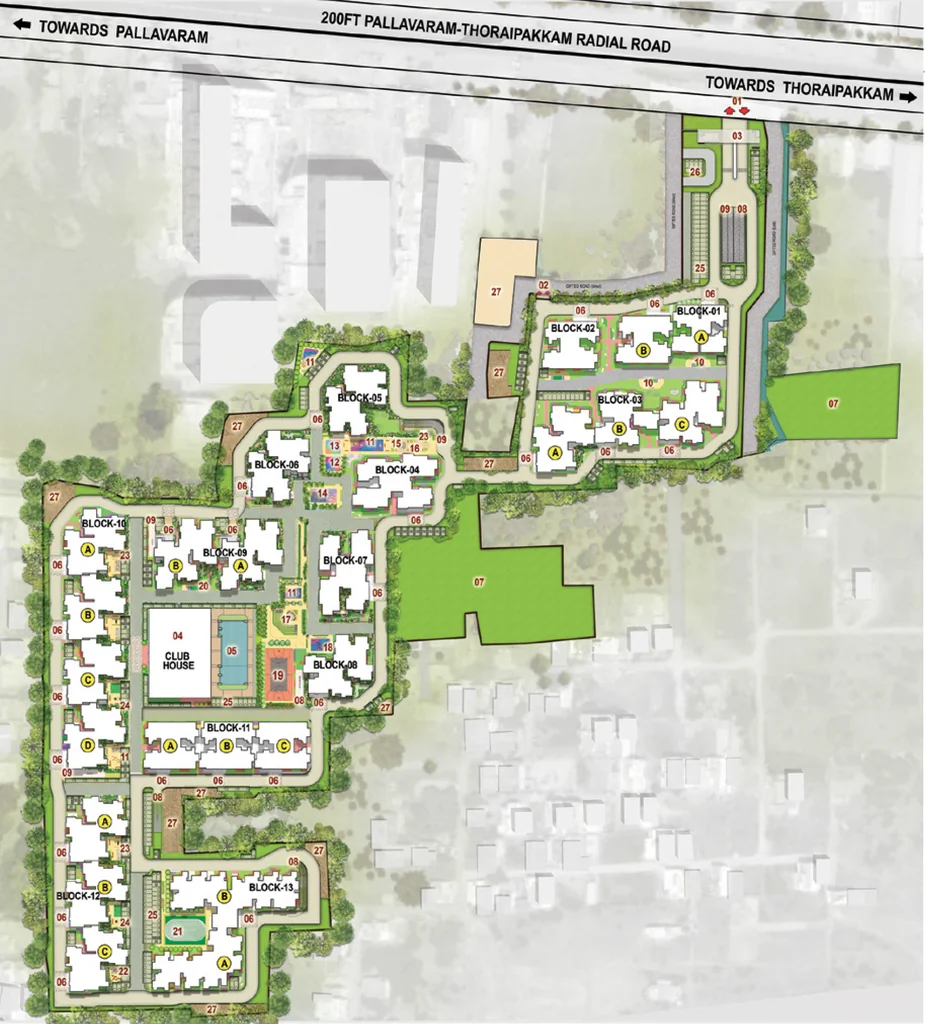 Master Plan of Prestige Pallavaram Gardens in Pallavaram, Chennai - Image 409391