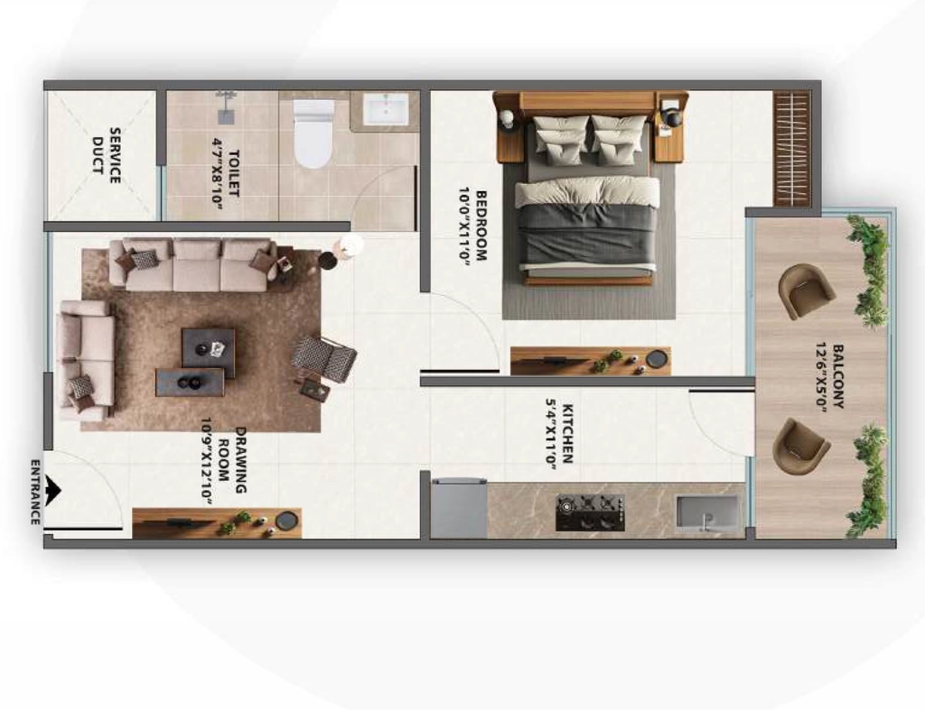 1 BHK Flat in Agrawal Sagar Infinity in Jatkhedi, Bhopal - Image 921009