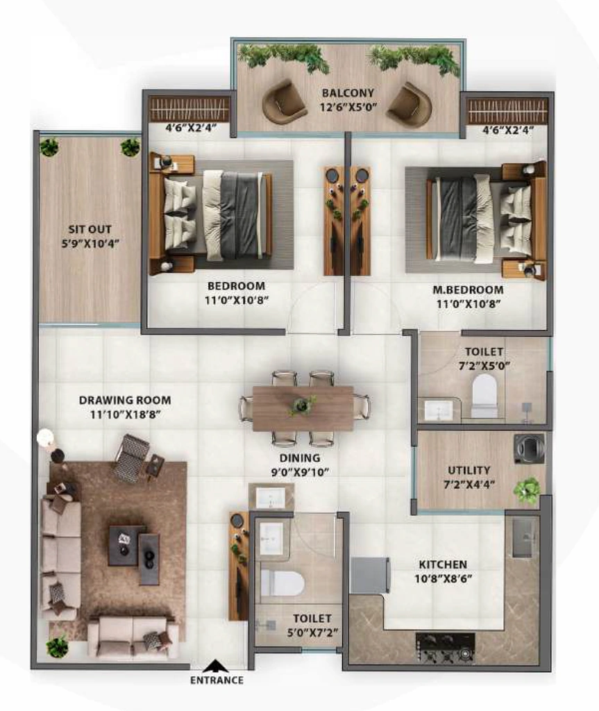 2 BHK Flat in Agrawal Sagar Infinity in Jatkhedi, Bhopal - Image 921011