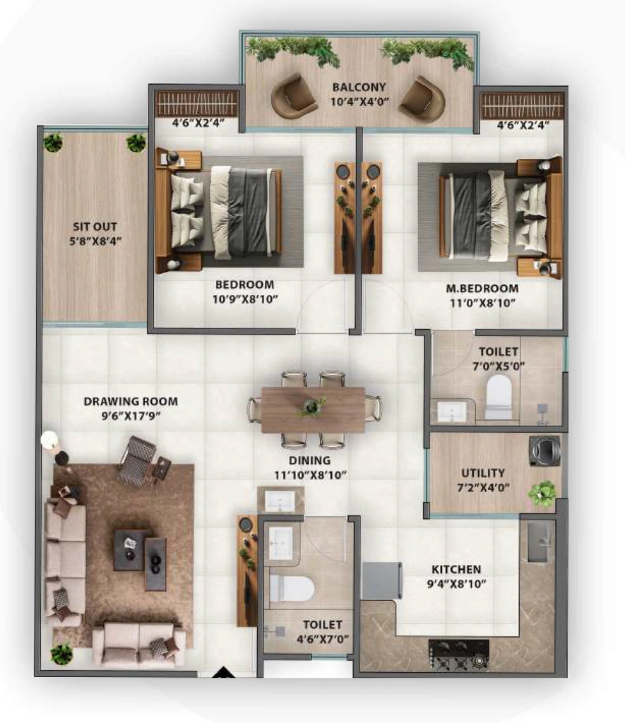 2 BHK Flat in Agrawal Sagar Infinity in Jatkhedi, Bhopal - Image 921010