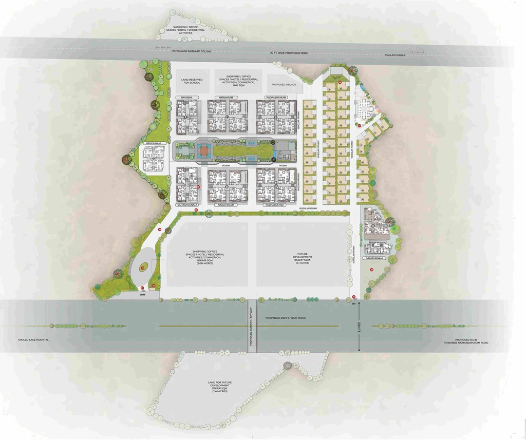 Master Plan of Shaligram Rudraksh Kingston Phase 2 in Bawadiya Kalan, Bhopal - Image 409913