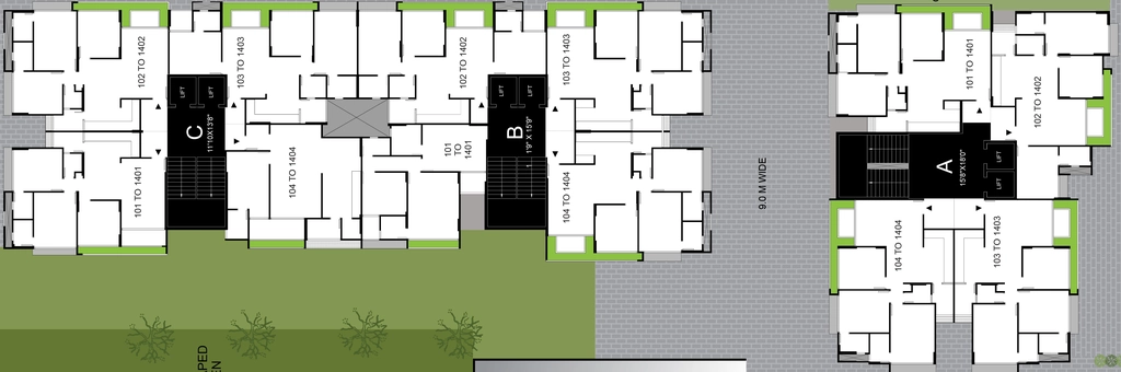 Floor Plan of Sangath Province in Zundal, Ahmedabad - Image 409423