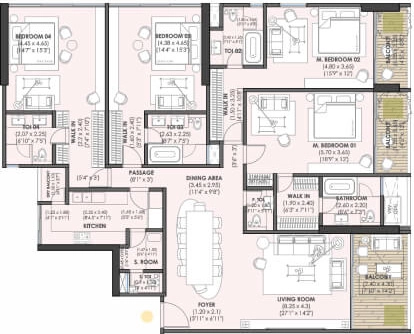 4 BHK Flat in Seven Dhuleva in Malabar Hill, Mumbai - Image 920878