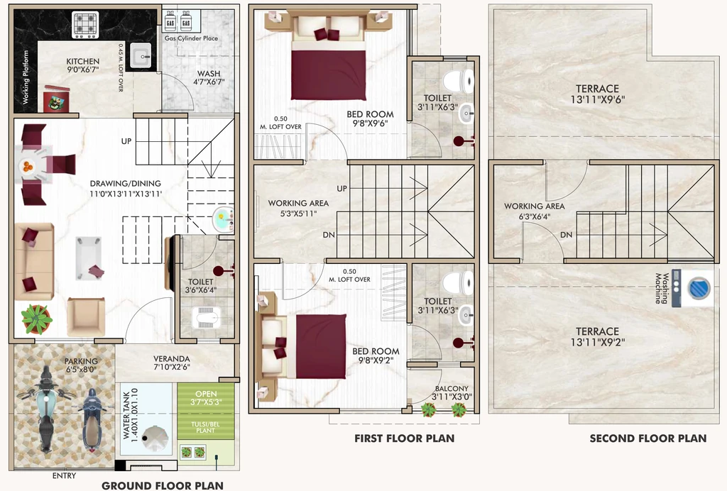 2 BHK House/Villa in Draupadi Shashwat Apartments Villas in Khajuri kalan, Bhopal - Image 920880