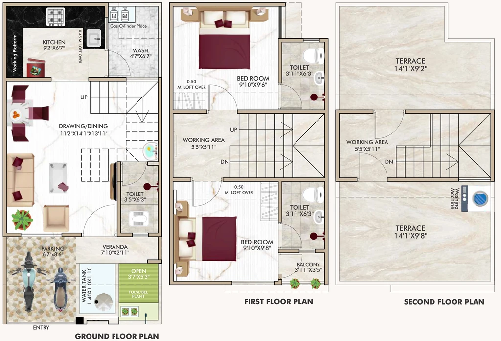 2 BHK House/Villa in Draupadi Shashwat Apartments Villas in Khajuri kalan, Bhopal - Image 920881