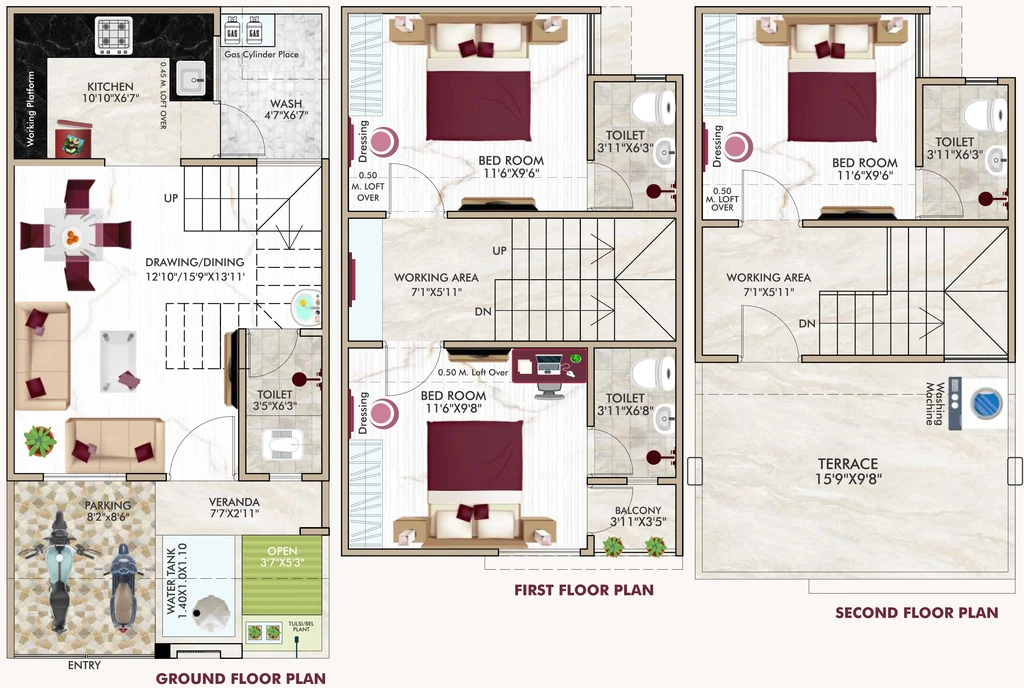 3 BHK House/Villa in Draupadi Shashwat Apartments Villas in Khajuri kalan, Bhopal - Image 920883