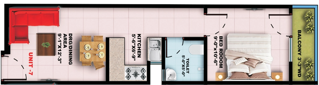 1 BHK Flat in Paradise Homes in Sector 73, Noida - Image 920887