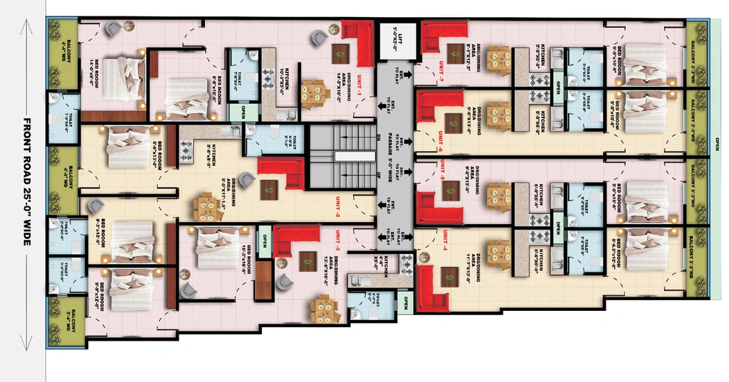 Floor Plan of Paradise Homes in Sector 73, Noida - Image 409472