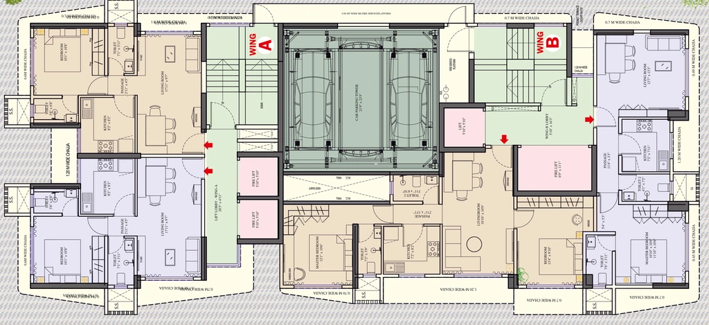 Floor Plan of Space Shreeji Serenity in Dadar East, Mumbai - Image 409499