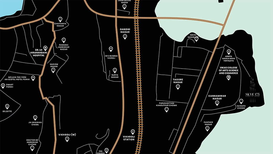 Location of Trishika Skye 175 in Vikhroli East, Mumbai - Image 409518