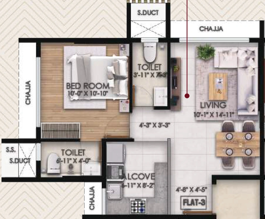 1 BHK Flat in Vida Crest in Byculla West, Mumbai - Image 920907