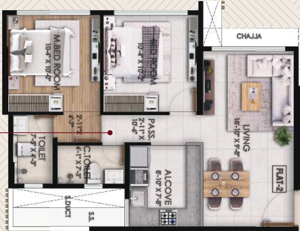 2 BHK Flat in Vida Crest in Byculla West, Mumbai - Image 920908