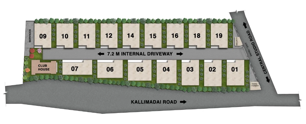 Master Plan of Infinium Central 16 in Singanallur, Coimbatore - Image 409695