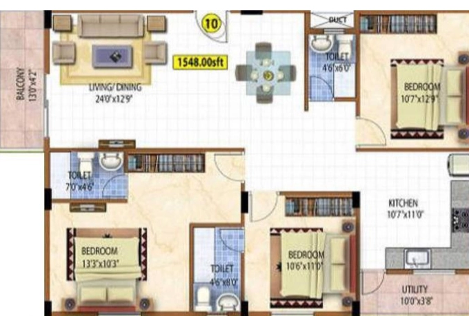 3 BHK Flat in Gunina Linda in Bannerghatta, Bangalore - Image 920999