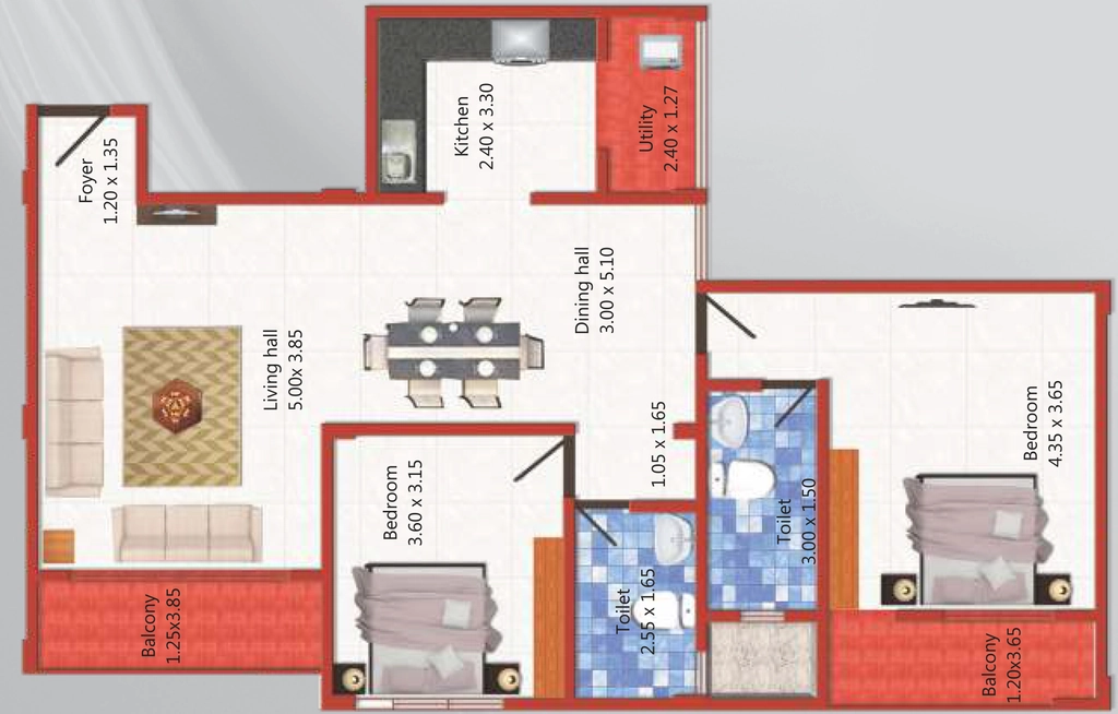 2 BHK Flat in MJ Lifestyle Azaliya in Choodasandra, Bangalore - Image 920974