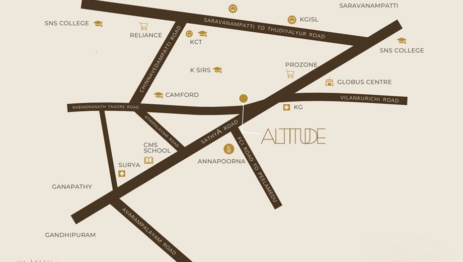 Location of Infinium Altitude in Ganapathy, Coimbatore - Image 409741