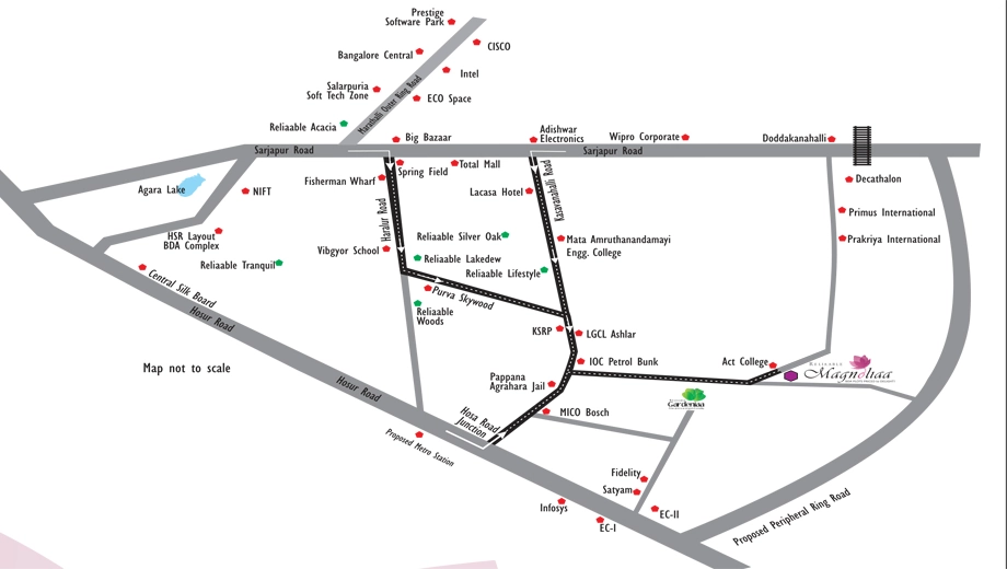 Location of Reliaable Magnoliaa in Gattahalli, Bangalore - Image 409777