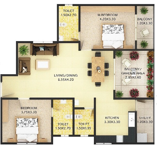 2 BHK Flat in AMP Absolute in Gattahalli, Bangalore - Image 921015