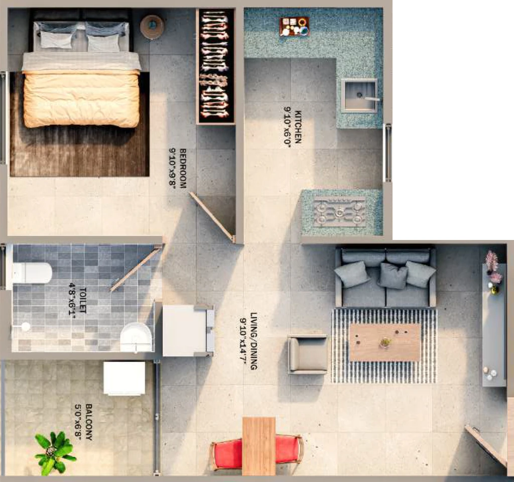 1 BHK Flat in Tncd Grand City in Ganapathy, Coimbatore - Image 921029