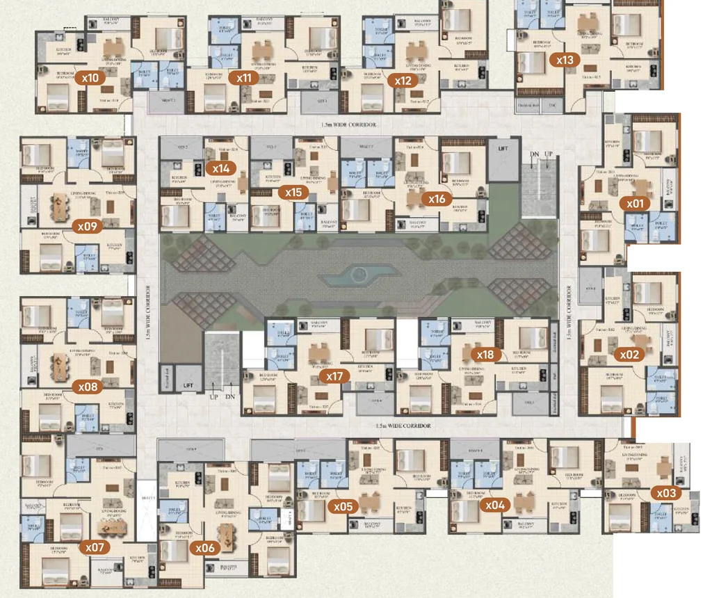 Floor Plan of Tncd Grand City in Ganapathy, Coimbatore - Image 409817