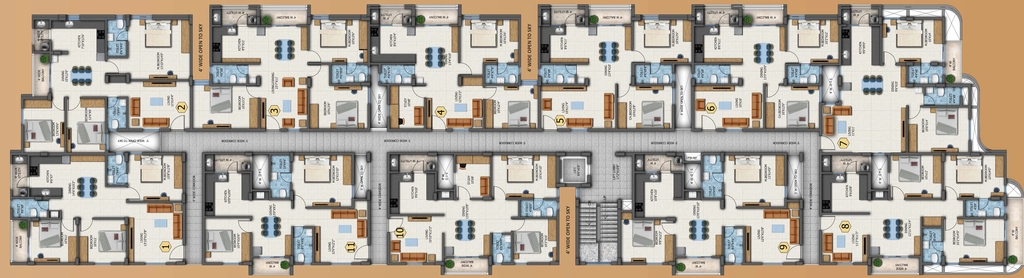 Floor Plan of JV Paradise in Hosa Road, Bangalore - Image 409806