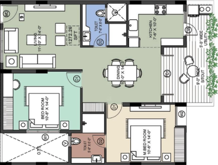 2 BHK Flat in MH Tirumala Heights in Choodasandra, Bangalore - Image 921034