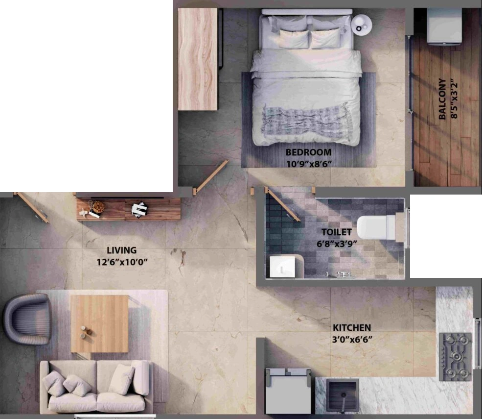 1 BHK Flat in TNCD Capital City in Kalapatti, Coimbatore - Image 921056