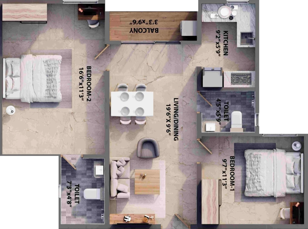 2 BHK Flat in TNCD Capital City in Kalapatti, Coimbatore - Image 921057