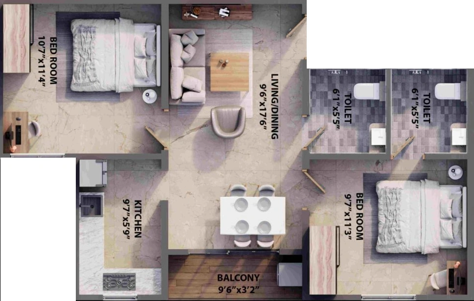 2 BHK Flat in TNCD Capital City in Kalapatti, Coimbatore - Image 921058
