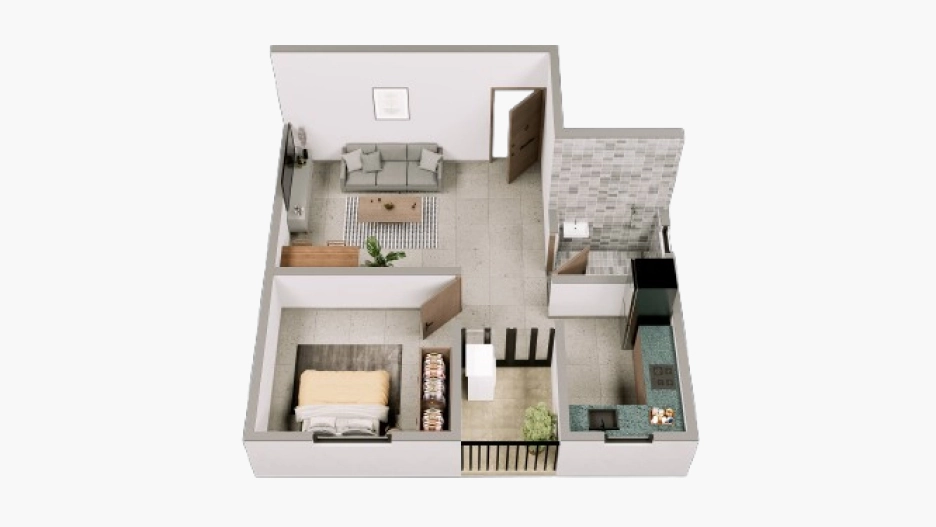 1 BHK Flat in TNCD Magnum City in Vilankurichi, Coimbatore - Image 921091