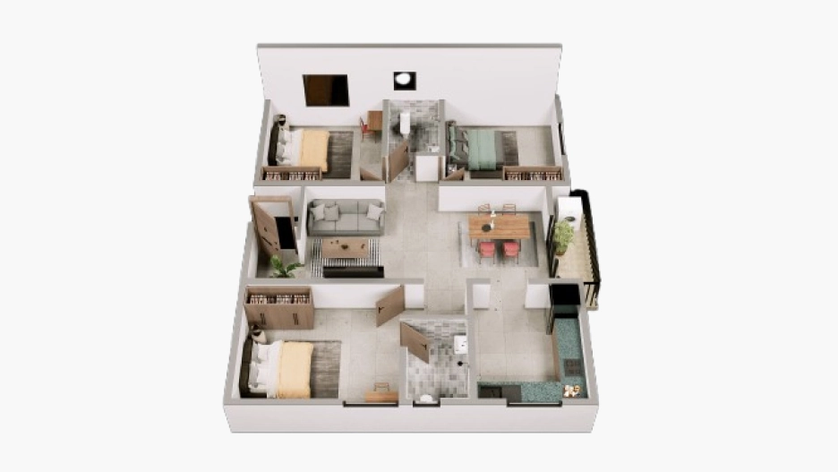 3 BHK Flat in TNCD Magnum City in Vilankurichi, Coimbatore - Image 921095