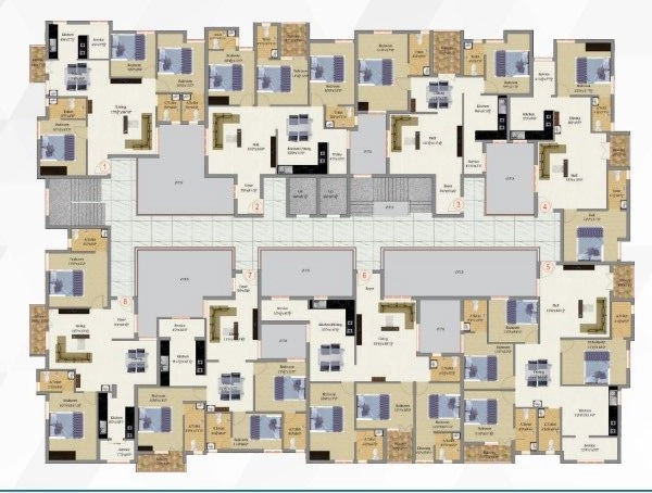 Floor Plan of VSK Ashwattha in Nanjundapuram, Coimbatore - Image 409987