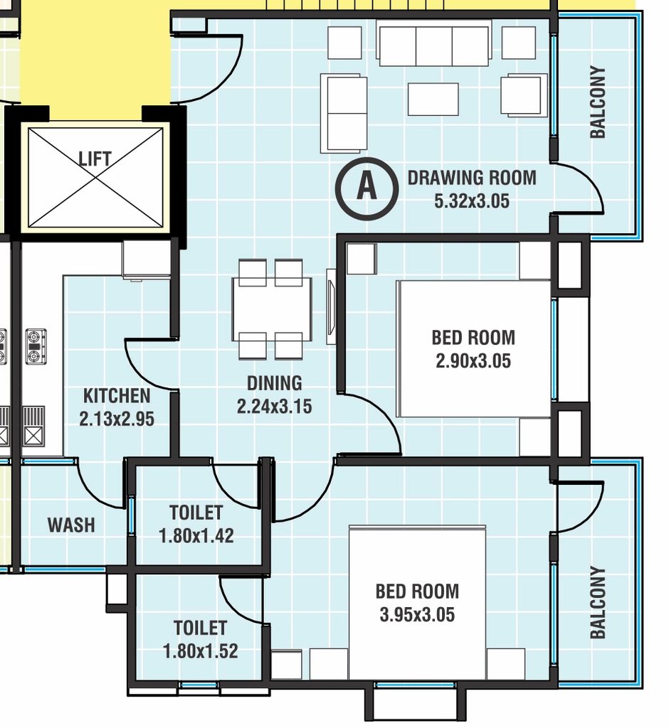 2 BHK Flat in Essarjee Sampada in Khajuri kalan, Bhopal - Image 921253