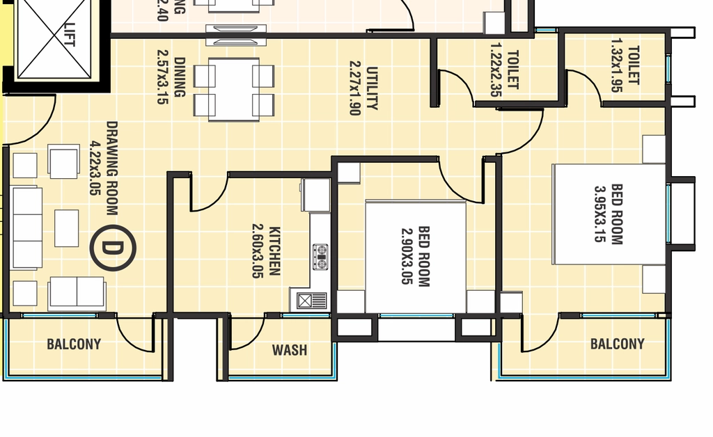 3 BHK Flat in Essarjee Sampada in Khajuri kalan, Bhopal - Image 921255