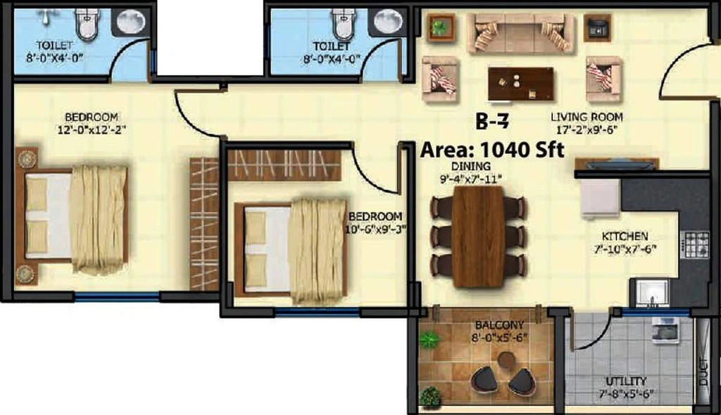 2 BHK Flat in Adithi Elite in Bhoganahalli, Bangalore - Image 921147