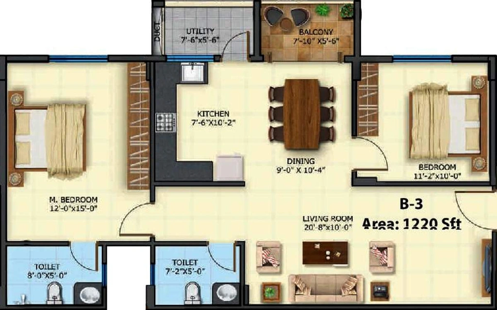 2 BHK Flat in Adithi Elite in Bhoganahalli, Bangalore - Image 921148