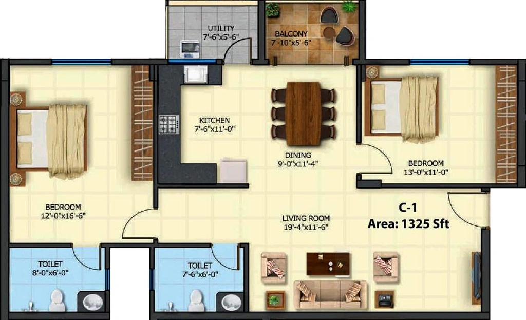 2 BHK Flat in Adithi Elite in Bhoganahalli, Bangalore - Image 921149