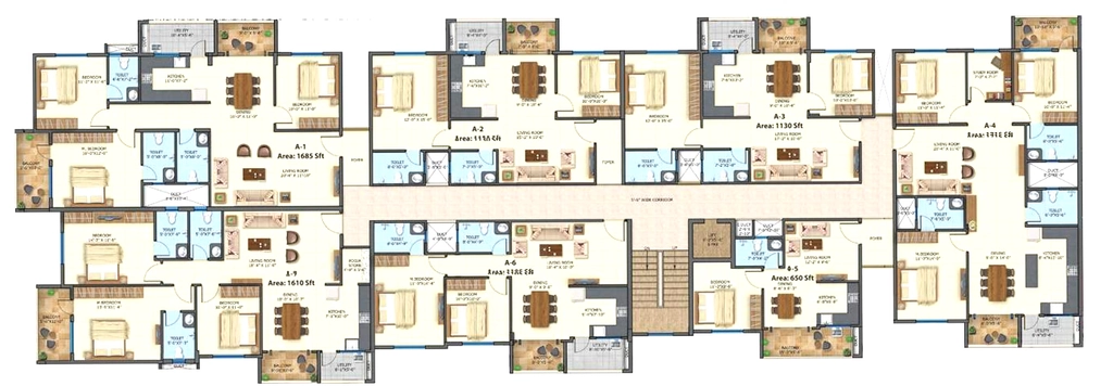 Floor Plan of Adithi Elite in Bhoganahalli, Bangalore - Image 410102