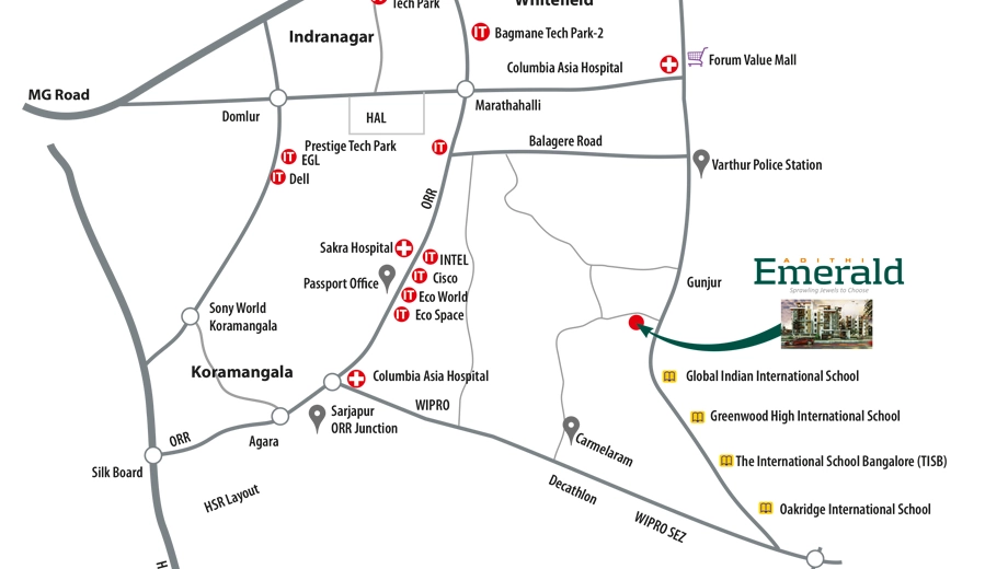 Location of Adithi Emerald - Image 410094