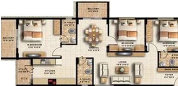 3 BHK Flat in Adithi Evora in Kasavanhalli, Bangalore - Image 921143