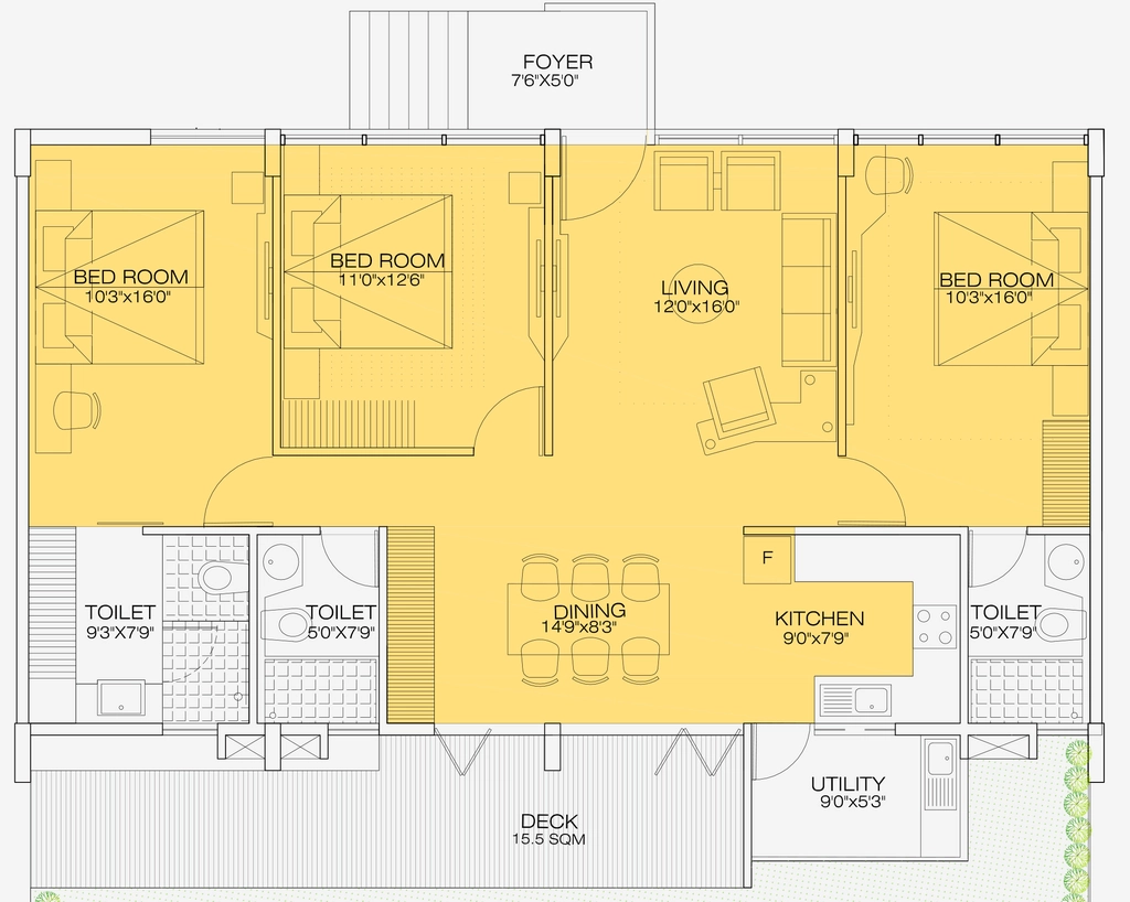 3 BHK Flat in Aditi Tropica in Haralur, Bangalore - Image 921544