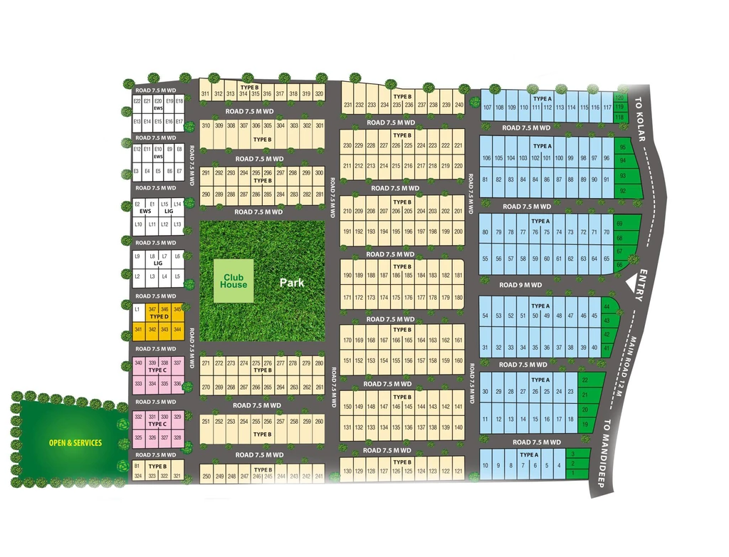Master Plan of Soumya Nakshatra in Mandideep, Bhopal - Image 410385